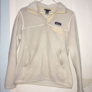 Cream Patagonia Snap Pullover